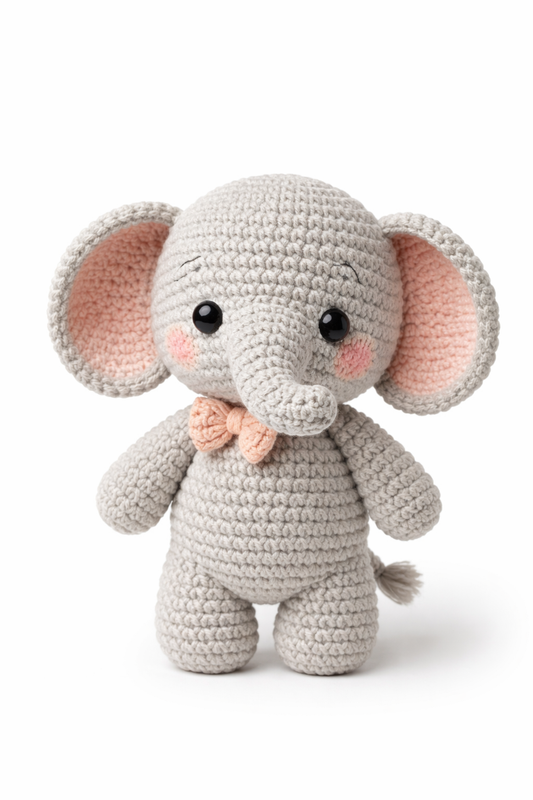 Easy Amigurumi Elephant Crochet Pattern - Beginner Friendly (PDF Download)