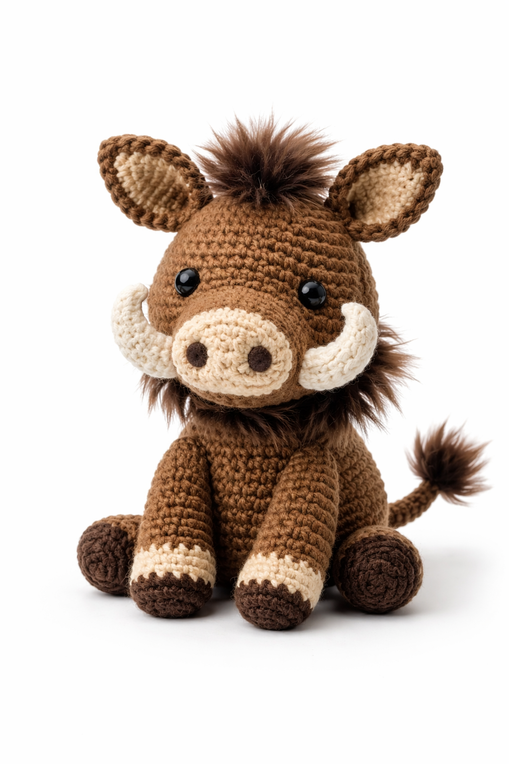 Easy Amigurumi Warthog Crochet Pattern - Beginner Friendly (PDF Download)
