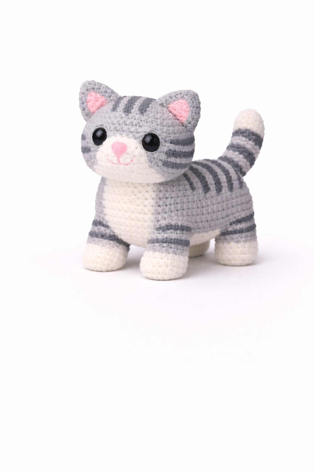 Easy Amigurumi Grey Tabby Crochet Pattern - Beginner Friendly (PDF Download)