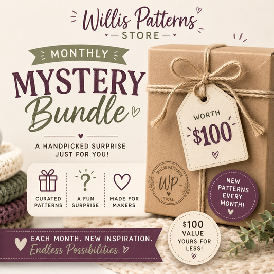 Monthly Mystery Bundle — A $100 Pattern Surprise, Every Month