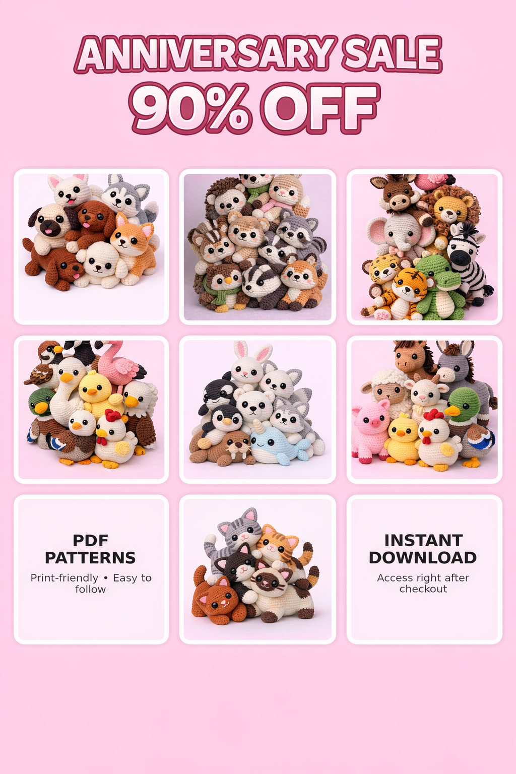 🎉 Anniversary Mega Bundle: All 55 PDF Patterns — Just $49.99 (Limited time)