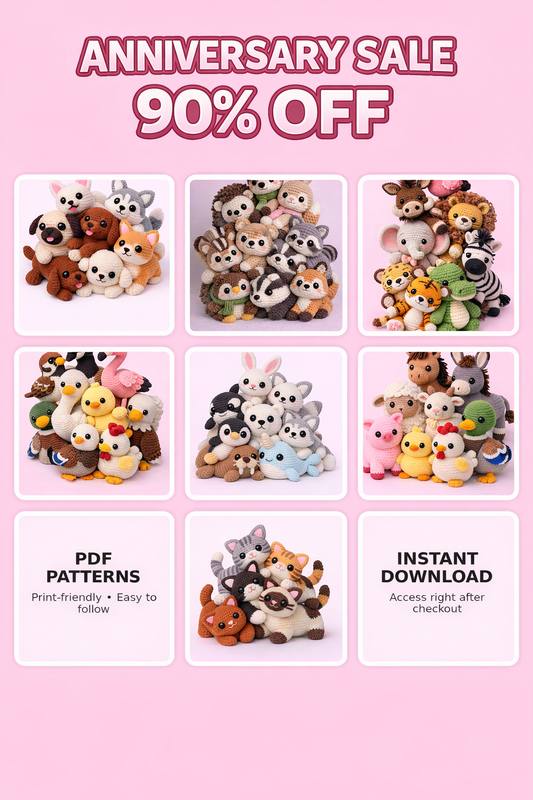 🎉 Anniversary Mega Bundle: All 55 PDF Patterns — Just $49.99 (Limited time)
