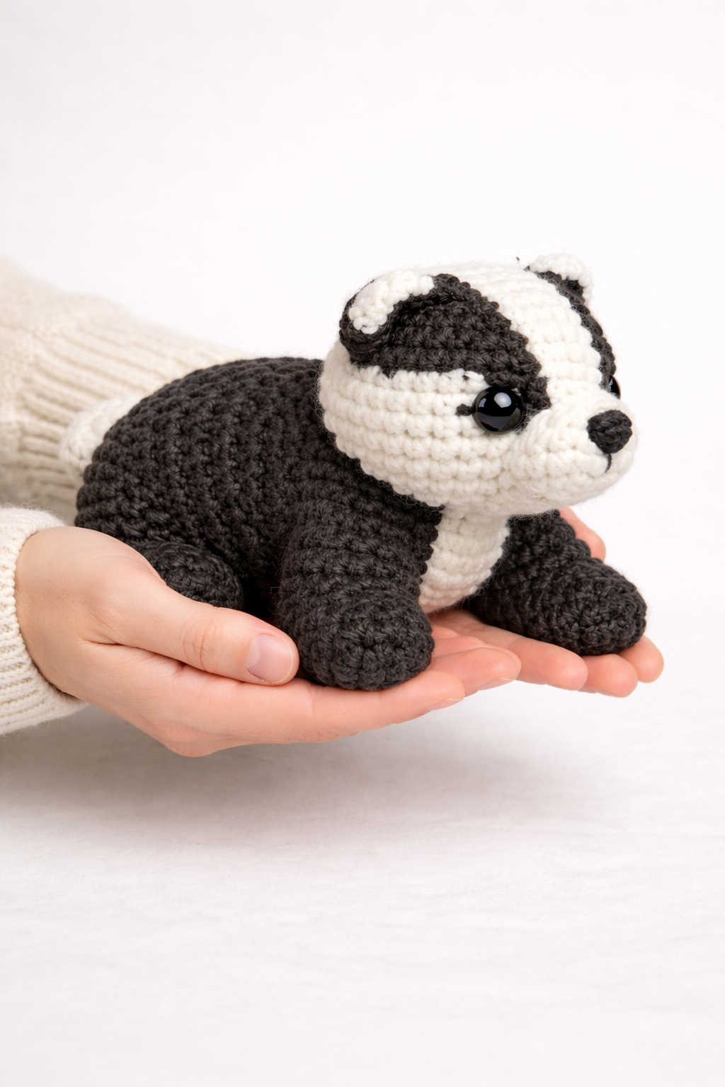Easy Amigurumi Badger Crochet Pattern - Beginner Friendly  (PDF Download)