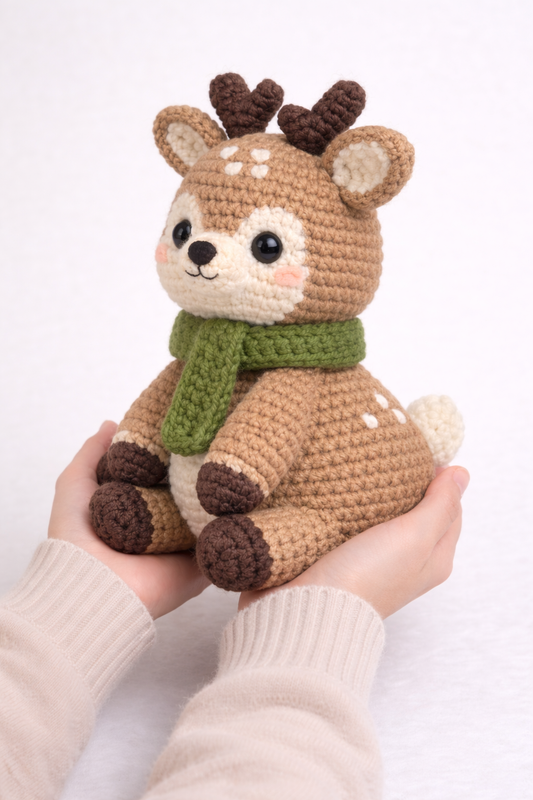 Easy Amigurumi Deer Crochet Pattern - Beginner Friendly  (PDF Download)