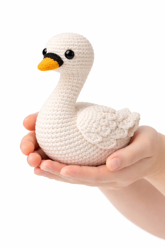 Easy Amigurumi Swan Crochet Pattern - Beginner Friendly  (PDF Download)