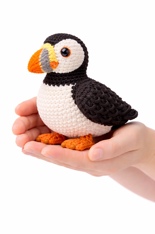 Easy Amigurumi Puffin Crochet Pattern - Beginner Friendly  (PDF Download)