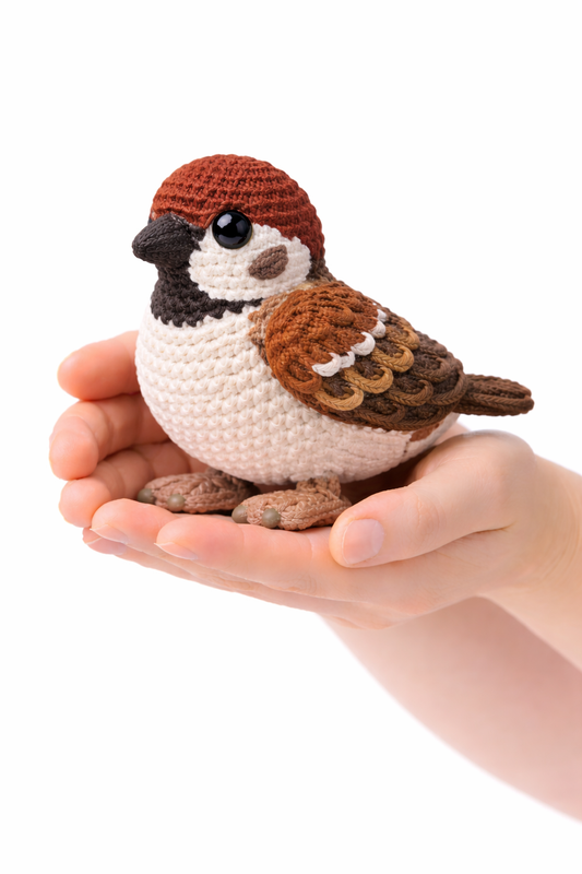 Easy Amigurumi Sparrow Crochet Pattern - Beginner Friendly  (PDF Download)