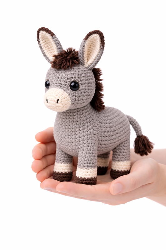 Easy Amigurumi Donkey Crochet Pattern - Beginner Friendly  (PDF Download)