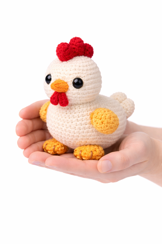 Easy Amigurumi Chicken Crochet Pattern - Beginner Friendly  (PDF Download)