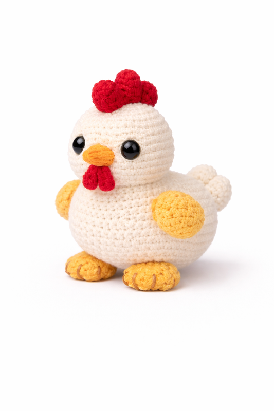 Easy Amigurumi Chicken Crochet Pattern - Beginner Friendly  (PDF Download)