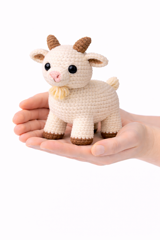 Easy Amigurumi Goat Crochet Pattern - Beginner Friendly  (PDF Download)