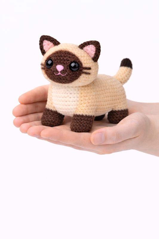 Easy Amigurumi Siamese Cat Crochet Pattern - Beginner Friendly  (PDF Download)