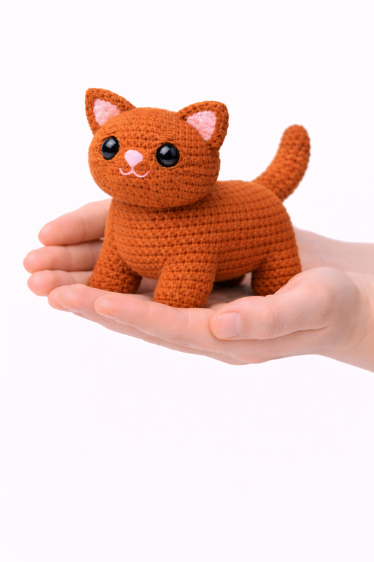 Easy Amigurumi Ginger Cat Crochet Pattern - Beginner Friendly  (PDF Download)