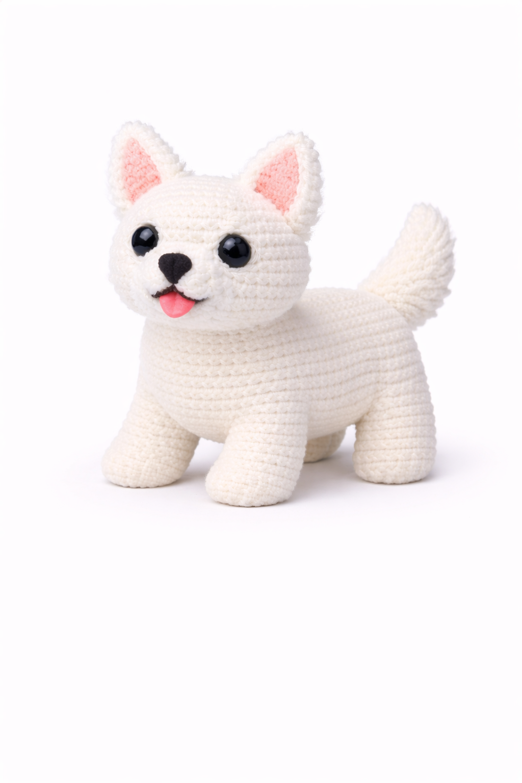 Easy Amigurumi White Terrier Crochet Pattern - Beginner Friendly  (PDF Download)