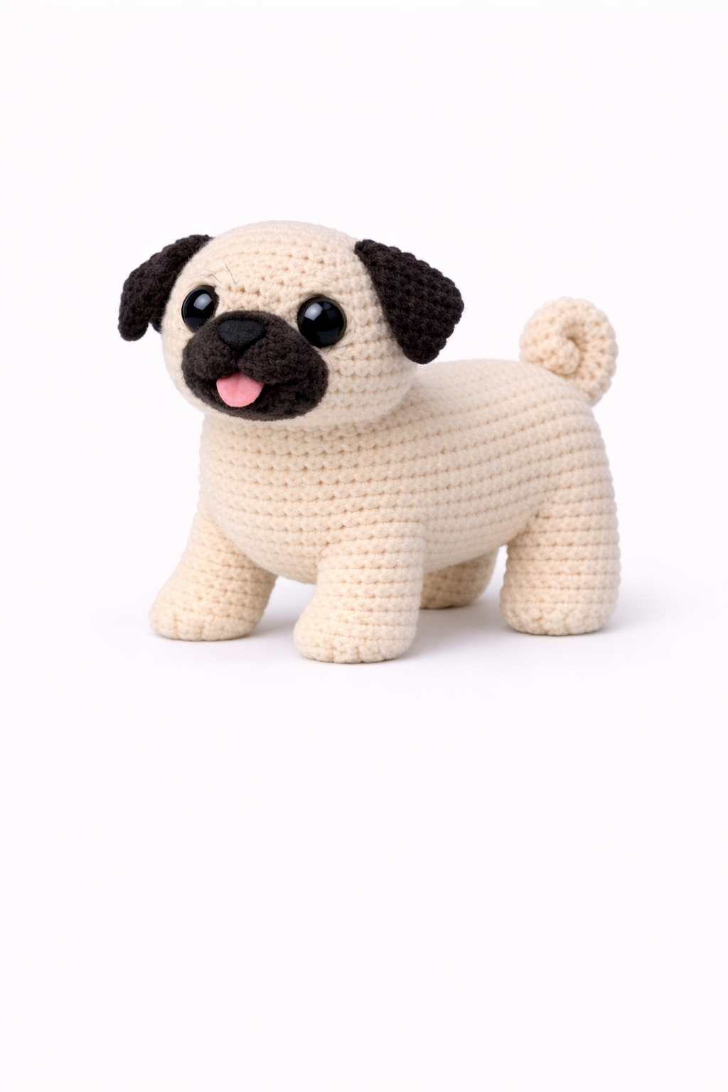 Easy Amigurumi Pug Crochet Pattern - Beginner Friendly  (PDF Download)
