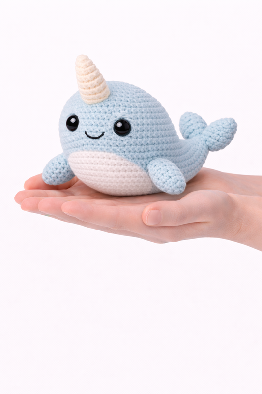 Easy Amigurumi Narwhal Crochet Pattern - Beginner Friendly  (PDF Download)