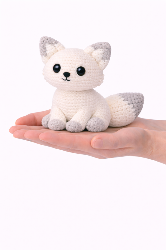 Easy Amigurumi Arctic Fox Crochet Pattern - Beginner Friendly  (PDF Download)