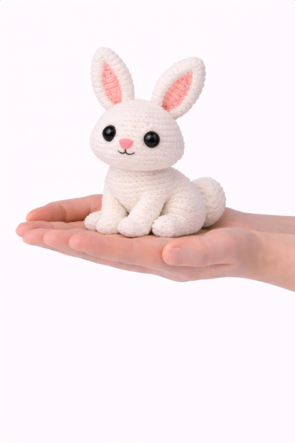 Easy Amigurumi Arctic Bunny Crochet Pattern - Beginner Friendly  (PDF Download)