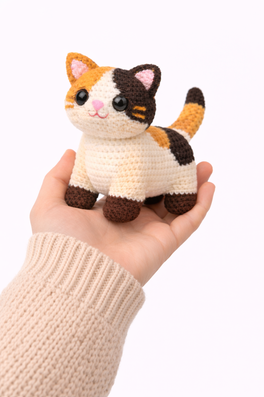 Easy Amigurumi Calico Cat Crochet Pattern - Beginner Friendly  (PDF Download)
