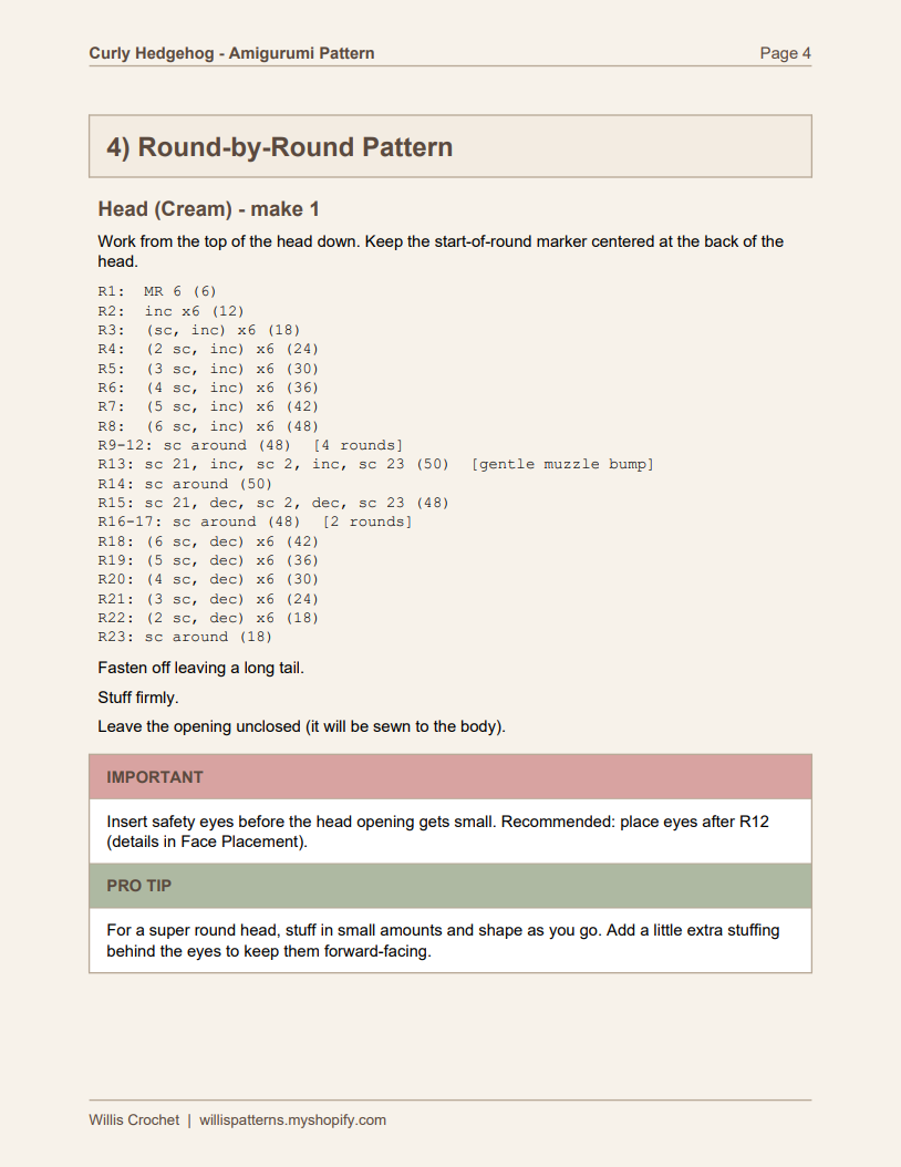 Easy Amigurumi Hedgehog Crochet Pattern - Beginner Friendly  (PDF Download)